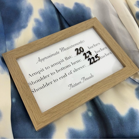 Zara NWT Blue White Blue Satin Tie Dye Artsy Printed Blazer Blogger’s Favorite - Picture 10 of 10